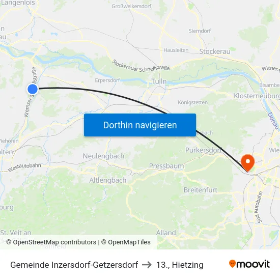 Gemeinde Inzersdorf-Getzersdorf to 13., Hietzing map