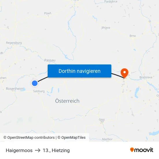 Haigermoos to 13., Hietzing map
