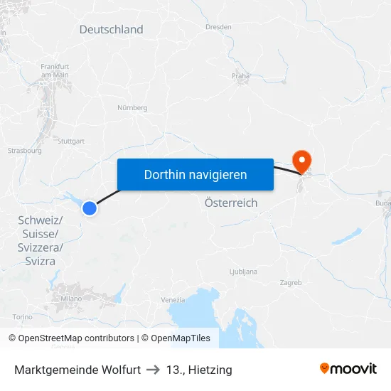 Marktgemeinde Wolfurt to 13., Hietzing map