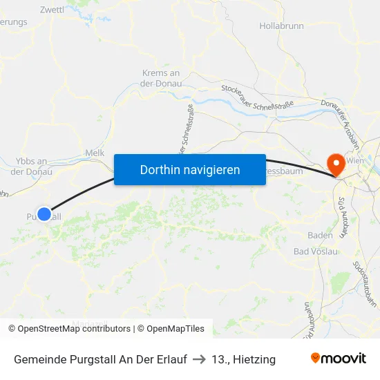 Gemeinde Purgstall An Der Erlauf to 13., Hietzing map