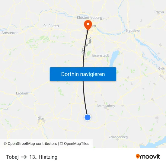 Tobaj to 13., Hietzing map