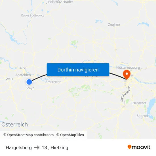 Hargelsberg to 13., Hietzing map