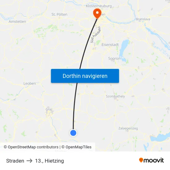 Straden to 13., Hietzing map