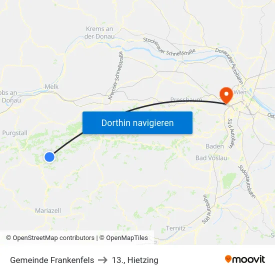 Gemeinde Frankenfels to 13., Hietzing map