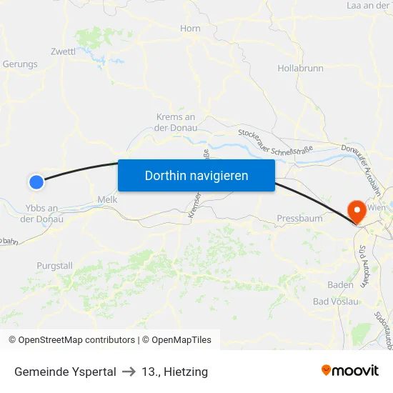 Gemeinde Yspertal to 13., Hietzing map