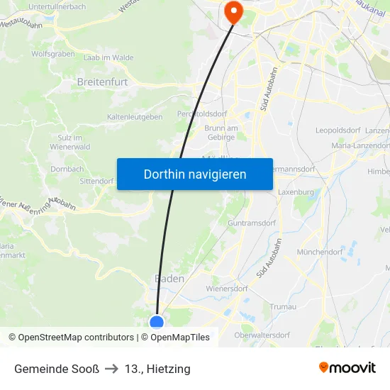 Gemeinde Sooß to 13., Hietzing map
