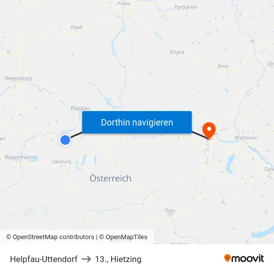 Helpfau-Uttendorf to 13., Hietzing map