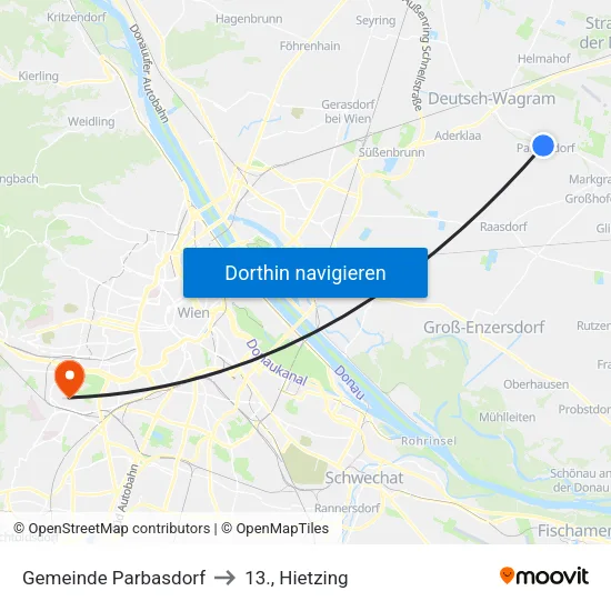 Gemeinde Parbasdorf to 13., Hietzing map