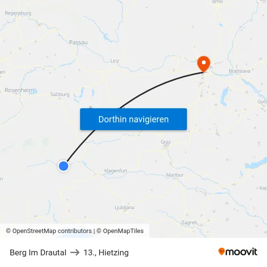 Berg Im Drautal to 13., Hietzing map
