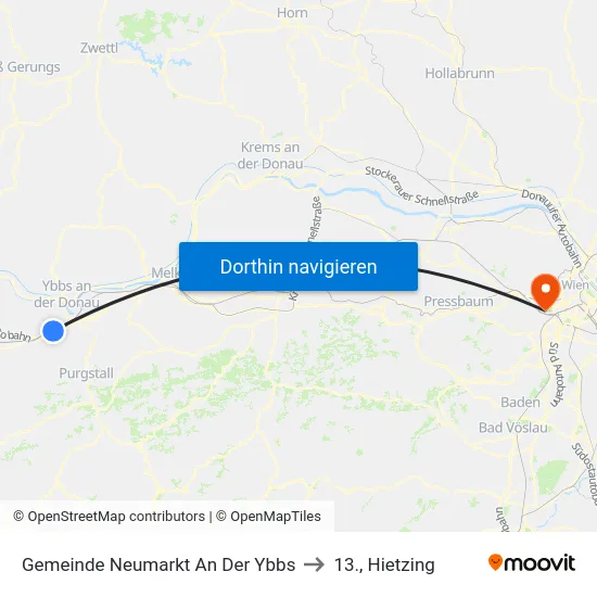 Gemeinde Neumarkt An Der Ybbs to 13., Hietzing map