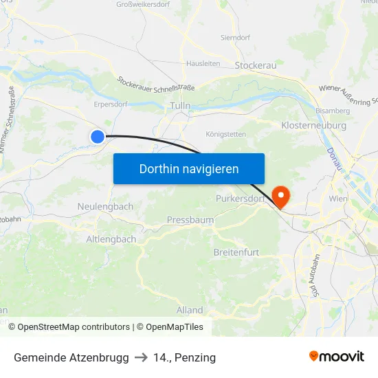 Gemeinde Atzenbrugg to 14., Penzing map