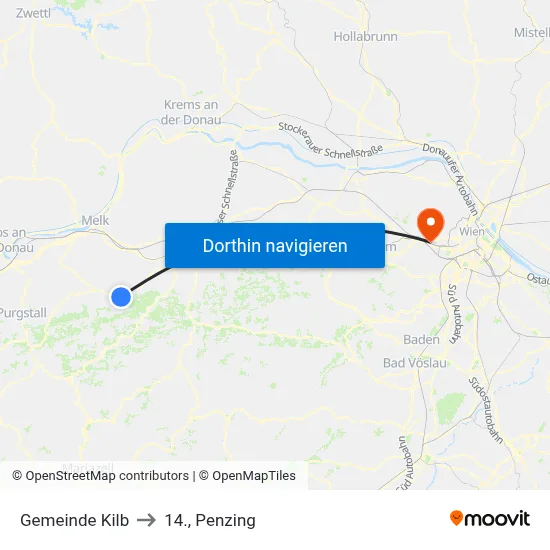 Gemeinde Kilb to 14., Penzing map