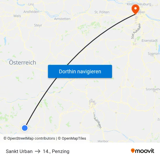 Sankt Urban to 14., Penzing map