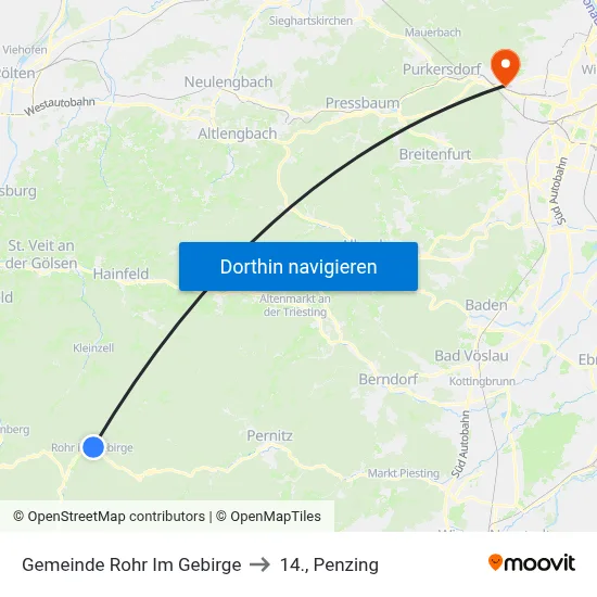 Gemeinde Rohr Im Gebirge to 14., Penzing map
