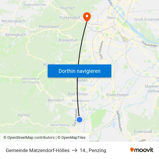 Gemeinde Matzendorf-Hölles to 14., Penzing map
