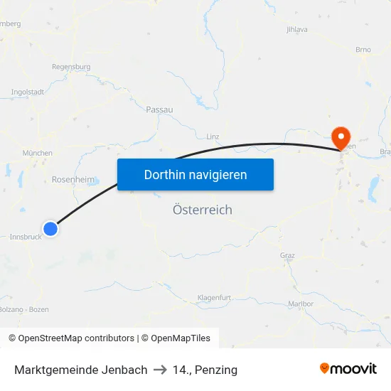 Marktgemeinde Jenbach to 14., Penzing map