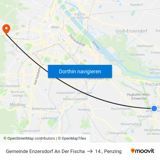 Gemeinde Enzersdorf An Der Fischa to 14., Penzing map