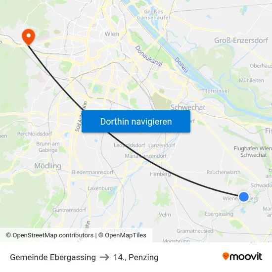 Gemeinde Ebergassing to 14., Penzing map