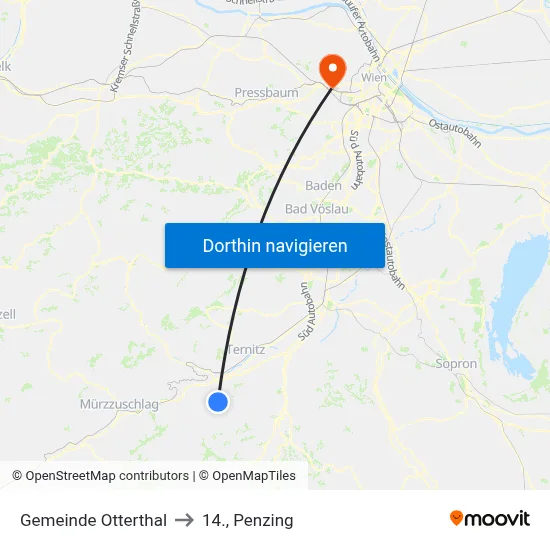 Gemeinde Otterthal to 14., Penzing map