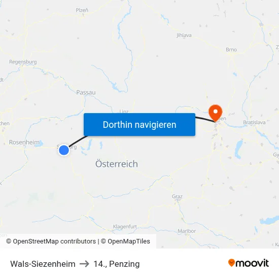 Wals-Siezenheim to 14., Penzing map