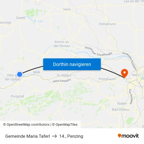 Gemeinde Maria Taferl to 14., Penzing map
