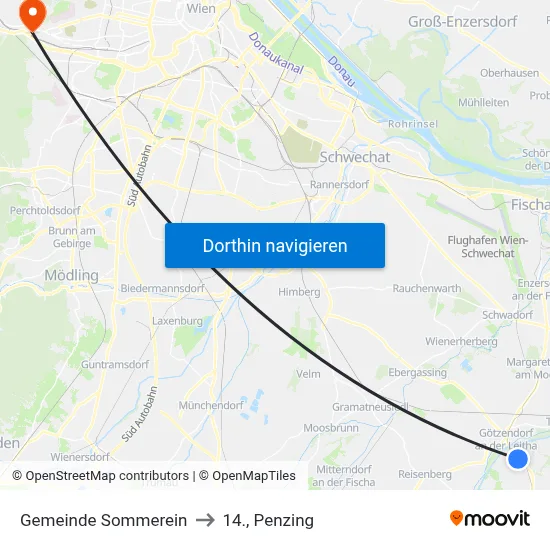 Gemeinde Sommerein to 14., Penzing map