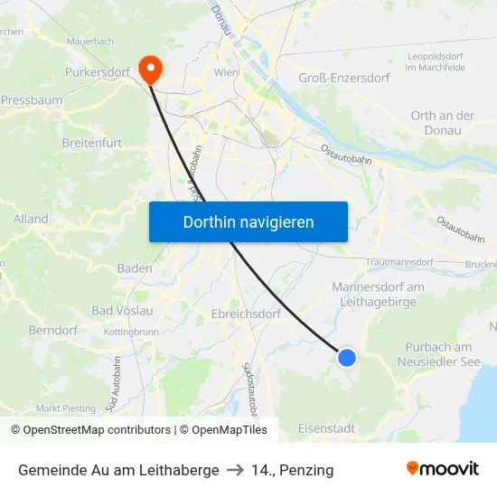 Gemeinde Au am Leithaberge to 14., Penzing map