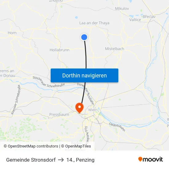 Gemeinde Stronsdorf to 14., Penzing map