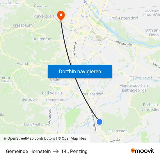 Gemeinde Hornstein to 14., Penzing map