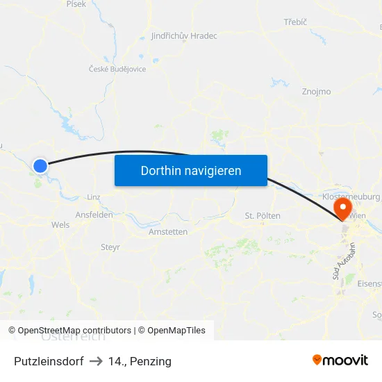 Putzleinsdorf to 14., Penzing map
