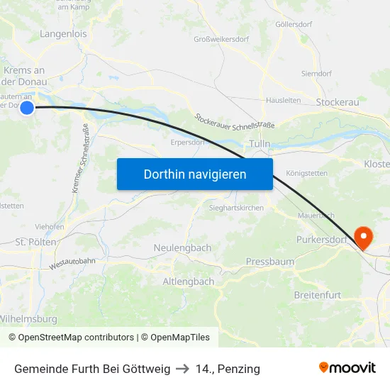 Gemeinde Furth Bei Göttweig to 14., Penzing map
