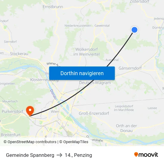 Gemeinde Spannberg to 14., Penzing map