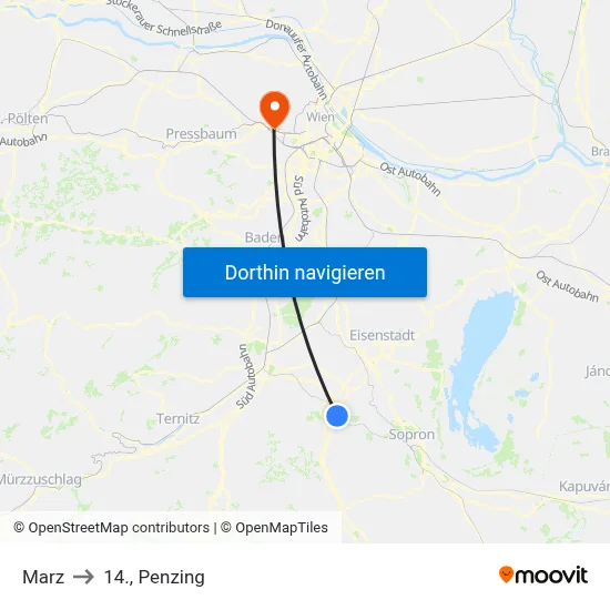 Marz to 14., Penzing map
