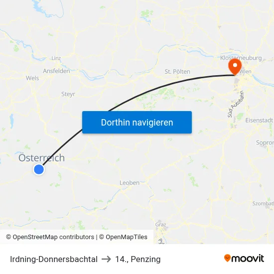 Irdning-Donnersbachtal to 14., Penzing map