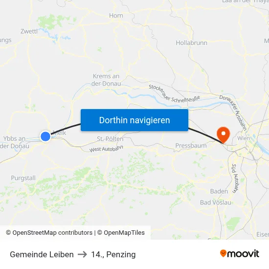 Gemeinde Leiben to 14., Penzing map