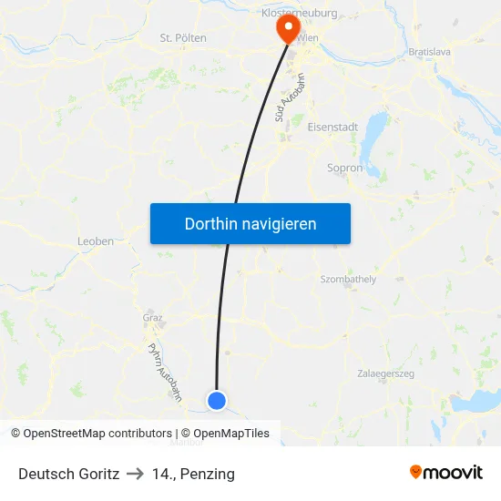 Deutsch Goritz to 14., Penzing map