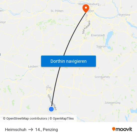 Heimschuh to 14., Penzing map