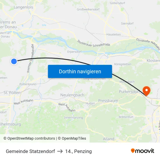 Gemeinde Statzendorf to 14., Penzing map