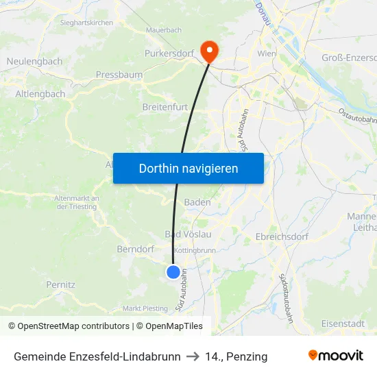 Gemeinde Enzesfeld-Lindabrunn to 14., Penzing map