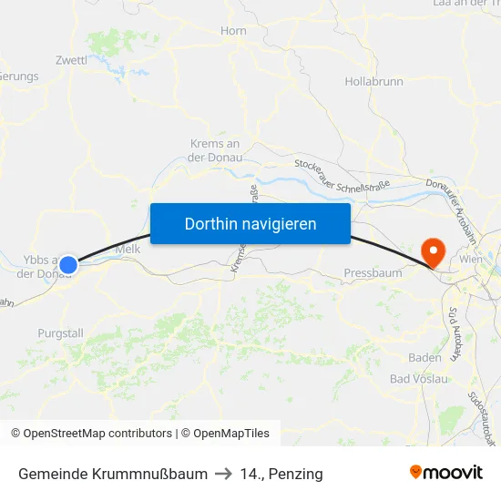 Gemeinde Krummnußbaum to 14., Penzing map