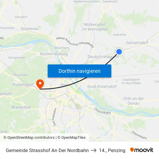 Gemeinde Strasshof An Der Nordbahn to 14., Penzing map