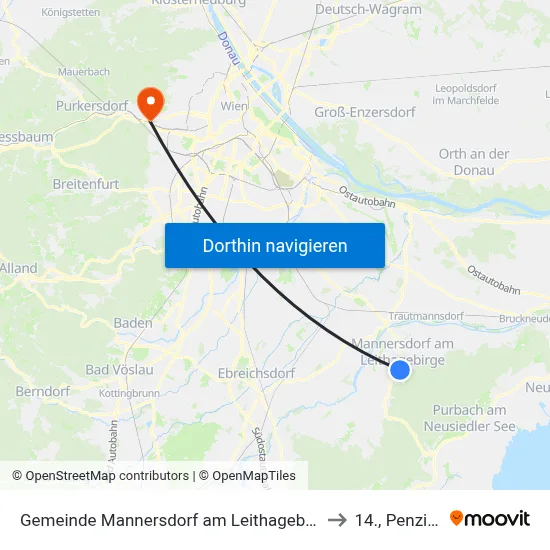 Gemeinde Mannersdorf am Leithagebirge to 14., Penzing map