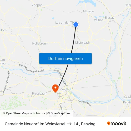 Gemeinde Neudorf Im Weinviertel to 14., Penzing map