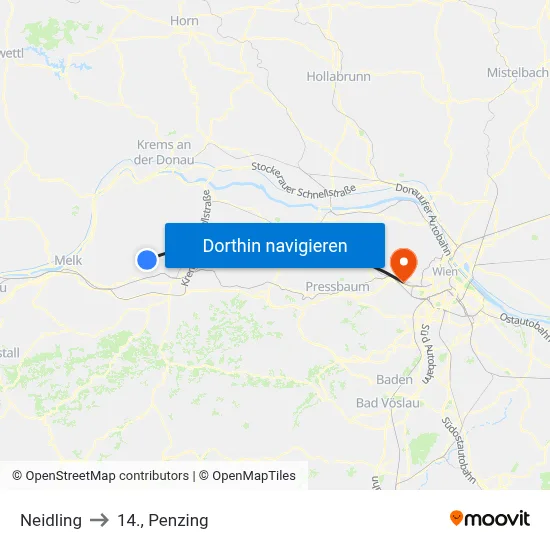 Neidling to 14., Penzing map