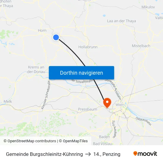 Gemeinde Burgschleinitz-Kühnring to 14., Penzing map
