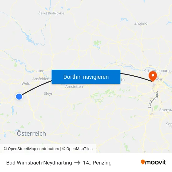Bad Wimsbach-Neydharting to 14., Penzing map