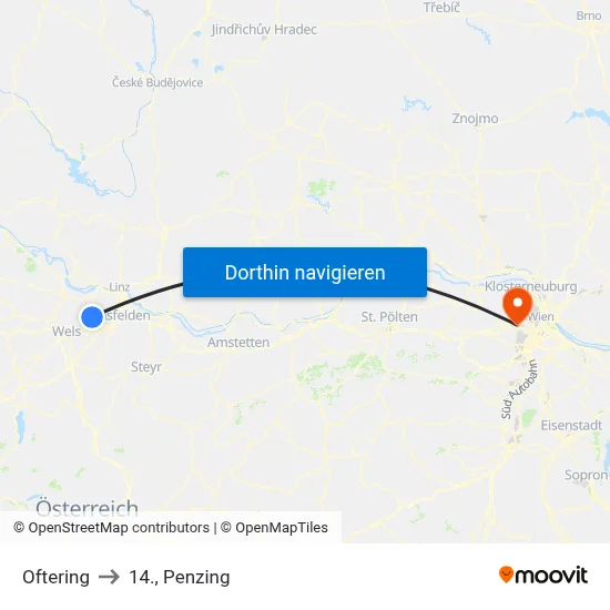 Oftering to 14., Penzing map