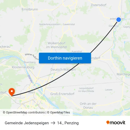 Gemeinde Jedenspeigen to 14., Penzing map
