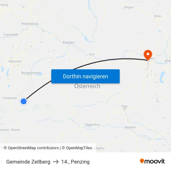 Gemeinde Zellberg to 14., Penzing map