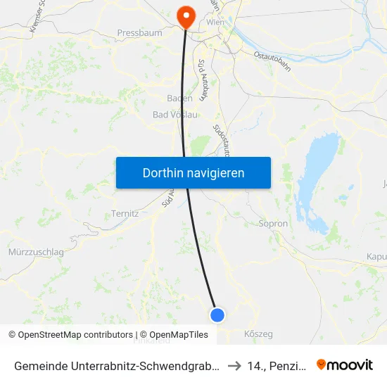 Gemeinde Unterrabnitz-Schwendgraben to 14., Penzing map
